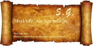 Skultéty Germán névjegykártya
